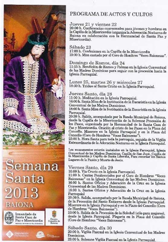 2013 Semana Santa En Baiona