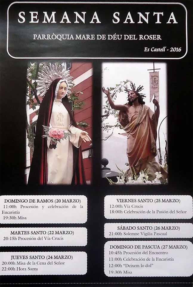 2016 Semana Santa En Es Castell