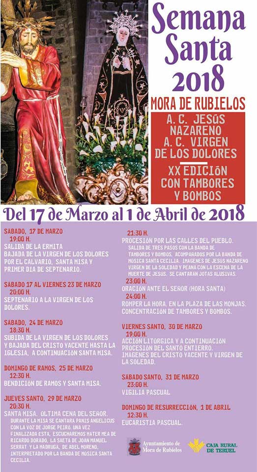 2018 Semana Santa En Mora De Rubielos