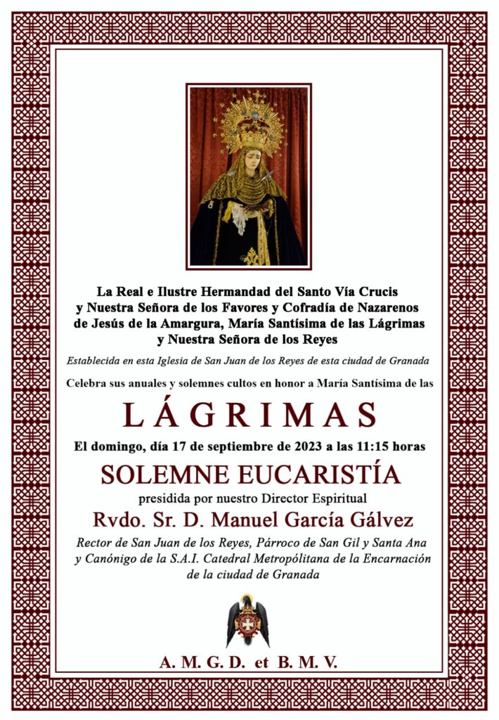 Orla Cultos María Santísima De Las Lágrimas 2023