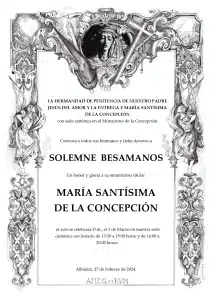 Orla Besamanos Maria Santisima De La Concepcion 2024