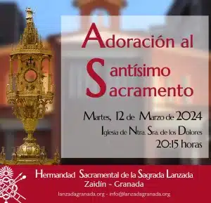 Cartel Adoración Santisimo Sacramento